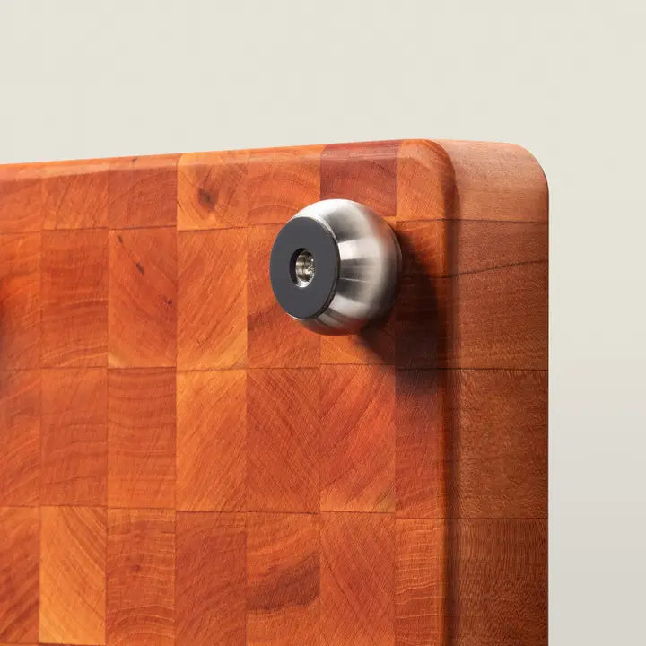 John Boos Cherry Wood End Grain Chopping Block with Stainless Steel Bun Feet, W/Groove 1-3/4" Thick (Bun Feet Series) (Copy)